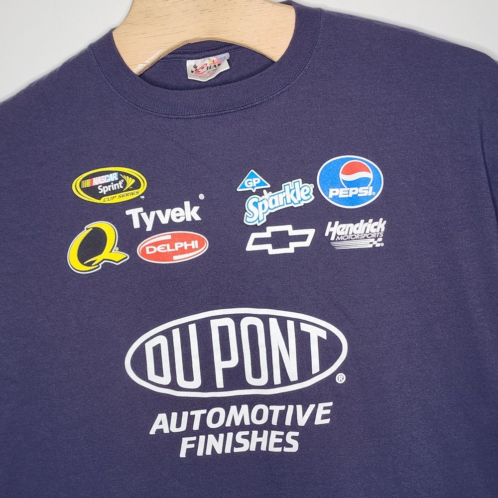 Vintage‎ Jeff Gordon DuPont Men's 2XL T-Shirt Blue Chase Authentics NASCAR Shirt